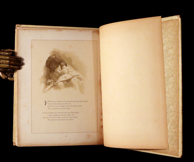 1886 Scarce Victorian Book ~ Under the Mistletoe illustrated by Lizzie Lawson Mack.
