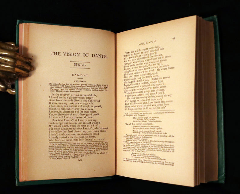 1882 Rare Book - The VISION, or HELL, PURGATORY, & PARADISE of Dante Alighieri.