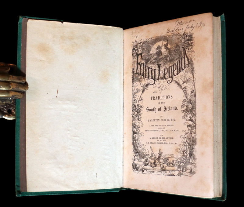 1862 Scarce Book - Fairy Legends and Traditions of the South of Ireland by T. Crofton Croker.
