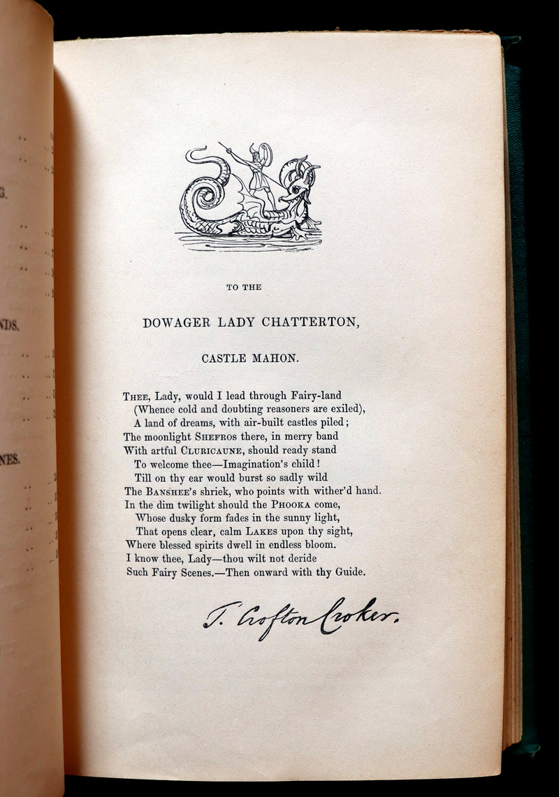 1862 Scarce Book - Fairy Legends and Traditions of the South of Ireland by T. Crofton Croker.