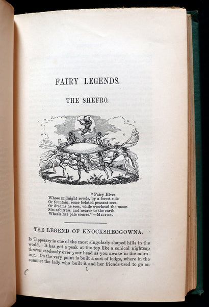 1862 Scarce Book - Fairy Legends and Traditions of the South of Ireland by T. Crofton Croker.