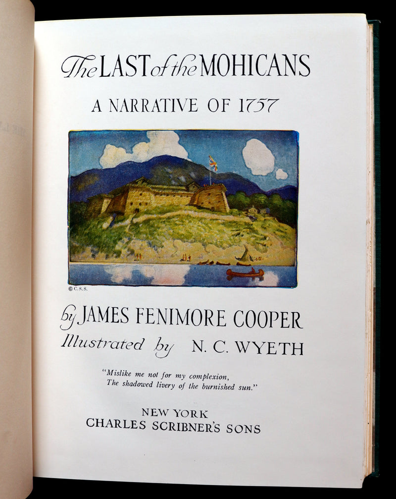 1947 Rare Book - The LAST OF THE MOHICANS illustrated by N. C. Wyeth.