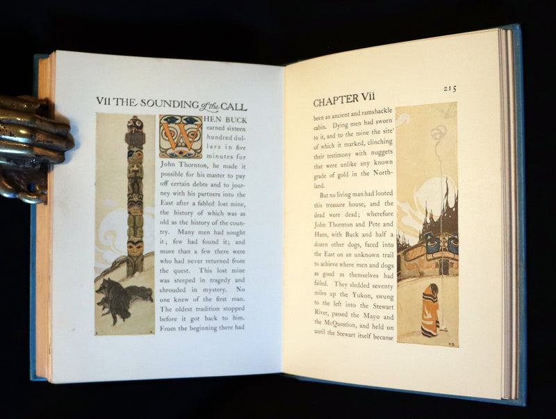 1927 Rare Book - The Call of the Wild by Jack London illustrated by Paul Bransom.