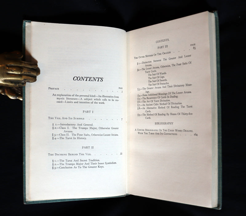 1918 Scarce Book - The Illustrated KEY to the TAROT, The Veil of Divination by de Laurence.
