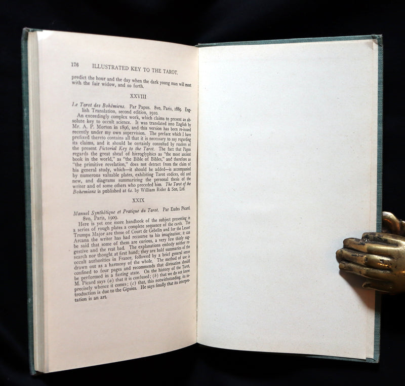 1918 Scarce Book - The Illustrated KEY to the TAROT, The Veil of Divination by de Laurence.