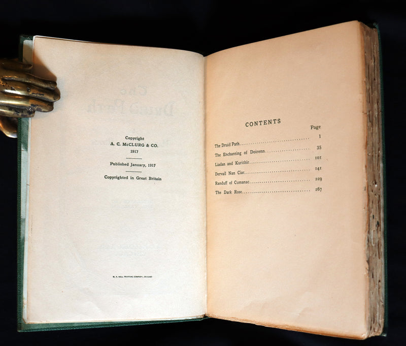 1917 Rare First Edition - THE DRUID PATH by Marah Ellis Ryan. Short stories in ancient Ireland.