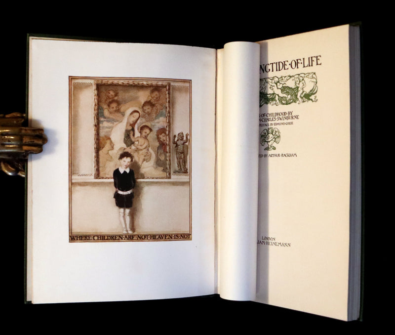 1918 Rare First Edition - The Springtide of Life by Algernon Swinburne illustrated by Arthur Rackham.