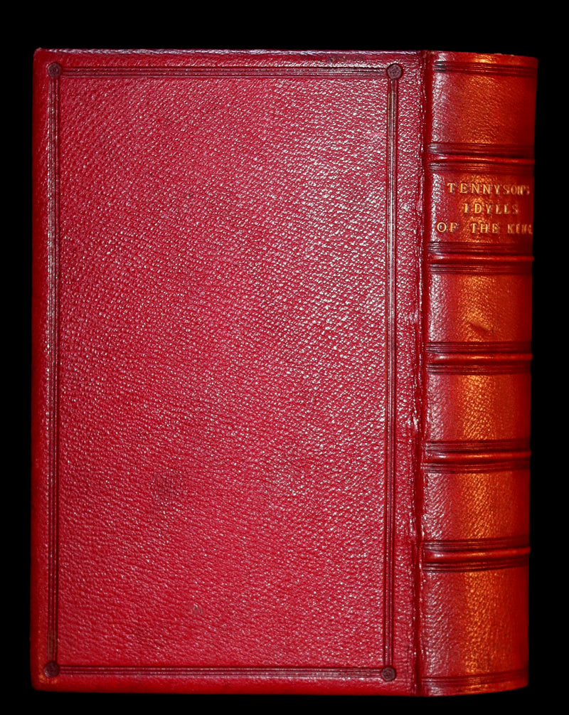 1870 Rare Book on Legend of King Arthur - IDYLLS OF THE KING by Alfred Tennyson.