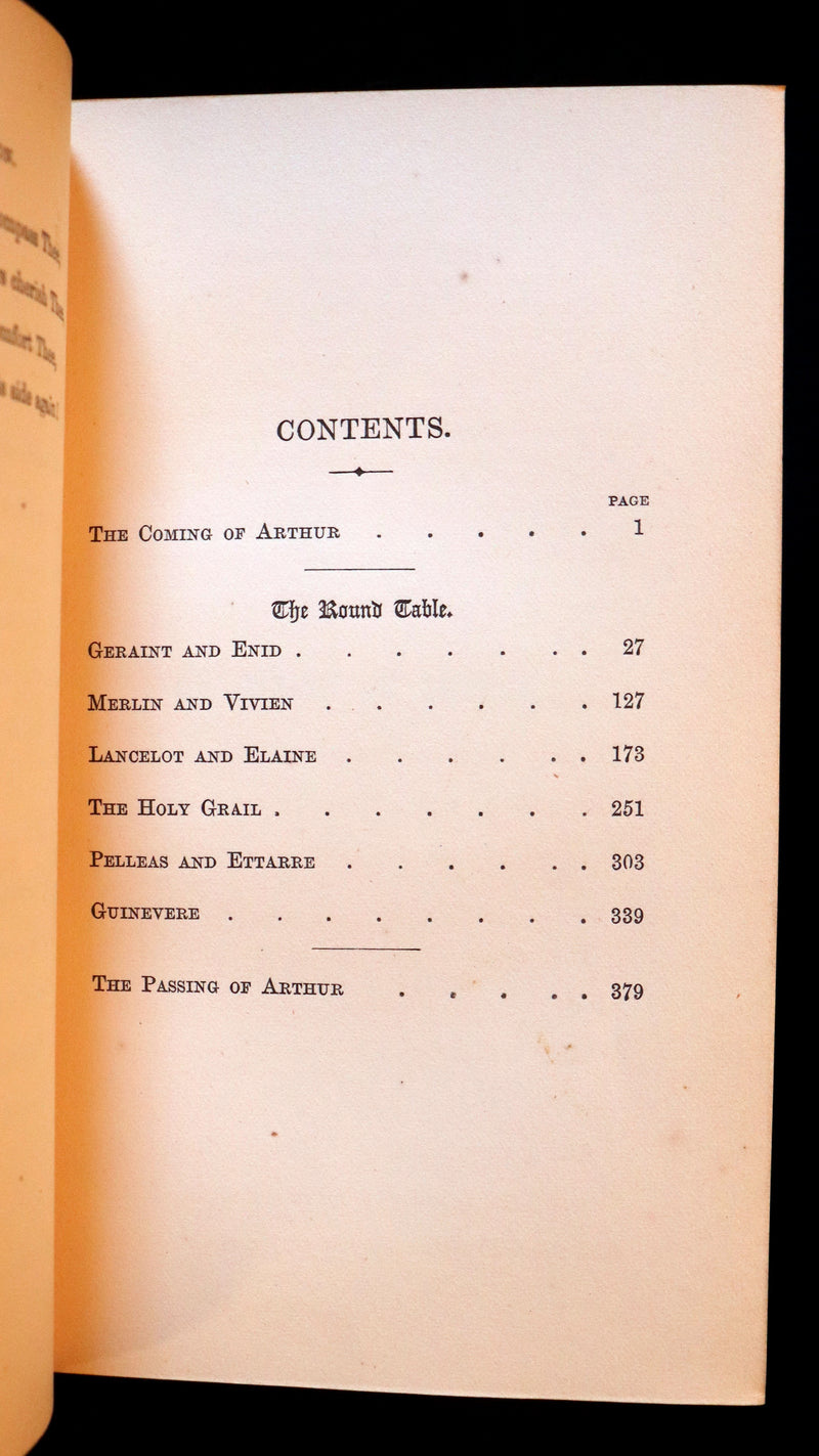 1870 Rare Book on Legend of King Arthur - IDYLLS OF THE KING by Alfred Tennyson.