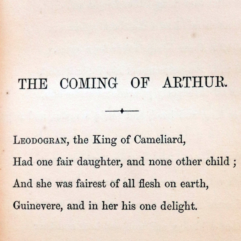 1870 Rare Book on Legend of King Arthur - IDYLLS OF THE KING by Alfred Tennyson.