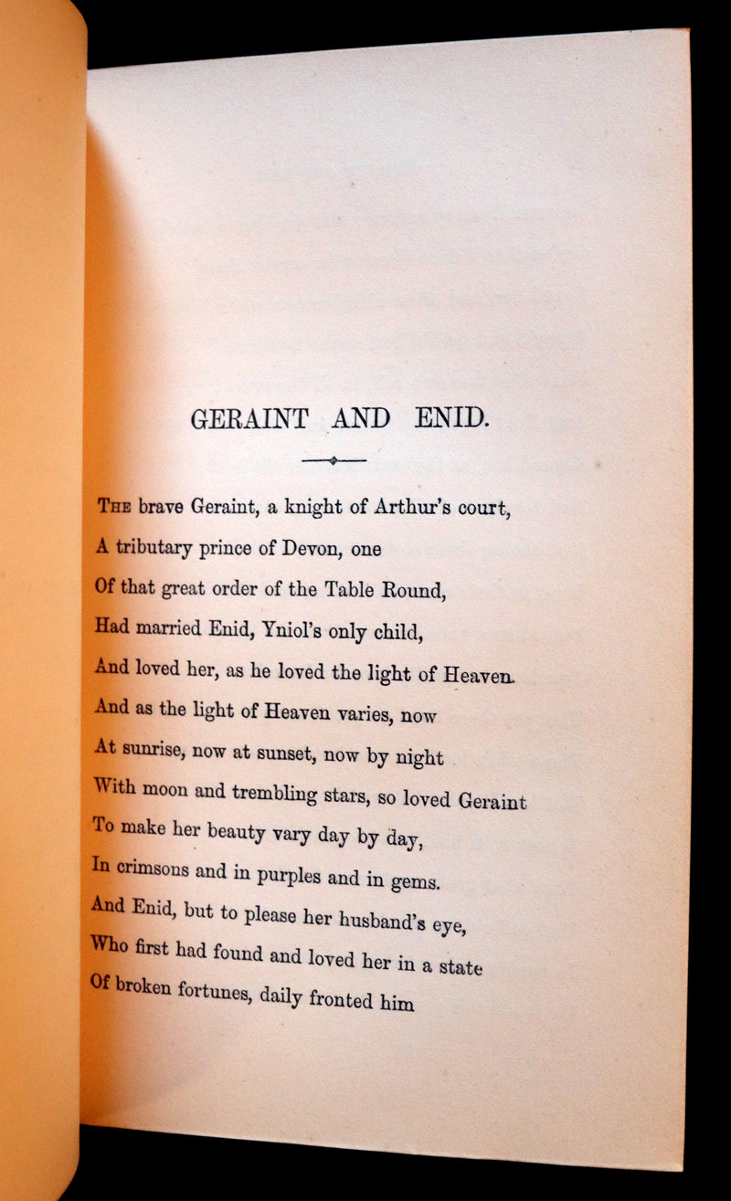 1870 Rare Book on Legend of King Arthur - IDYLLS OF THE KING by Alfred Tennyson.
