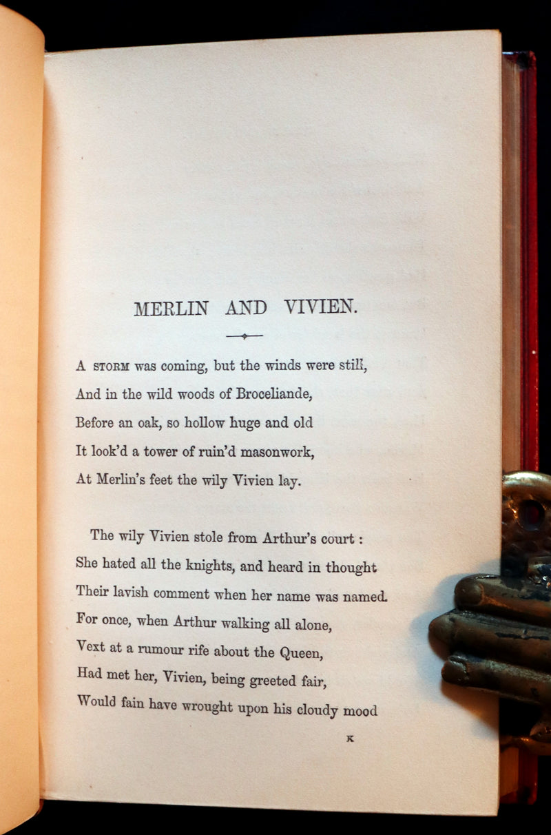 1870 Rare Book on Legend of King Arthur - IDYLLS OF THE KING by Alfred Tennyson.