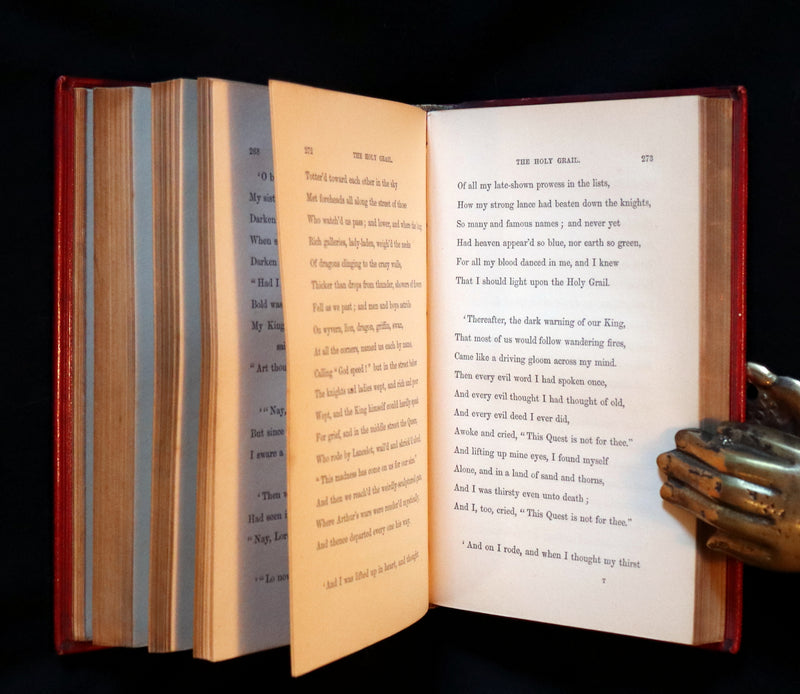 1870 Rare Book on Legend of King Arthur - IDYLLS OF THE KING by Alfred Tennyson.