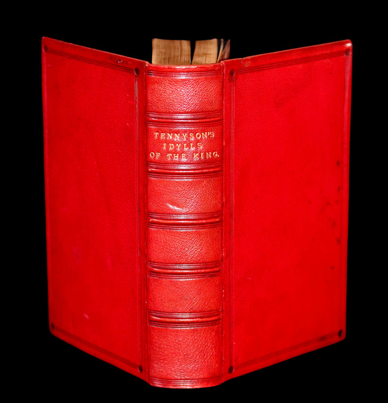 1870 Rare Book on Legend of King Arthur - IDYLLS OF THE KING by Alfred Tennyson.