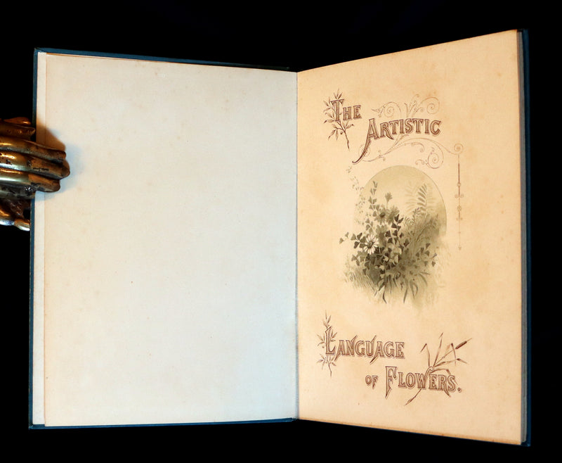 1890 Scarce Floriography Book ~ The Artistic Language of Flowers, Color Illustrated.