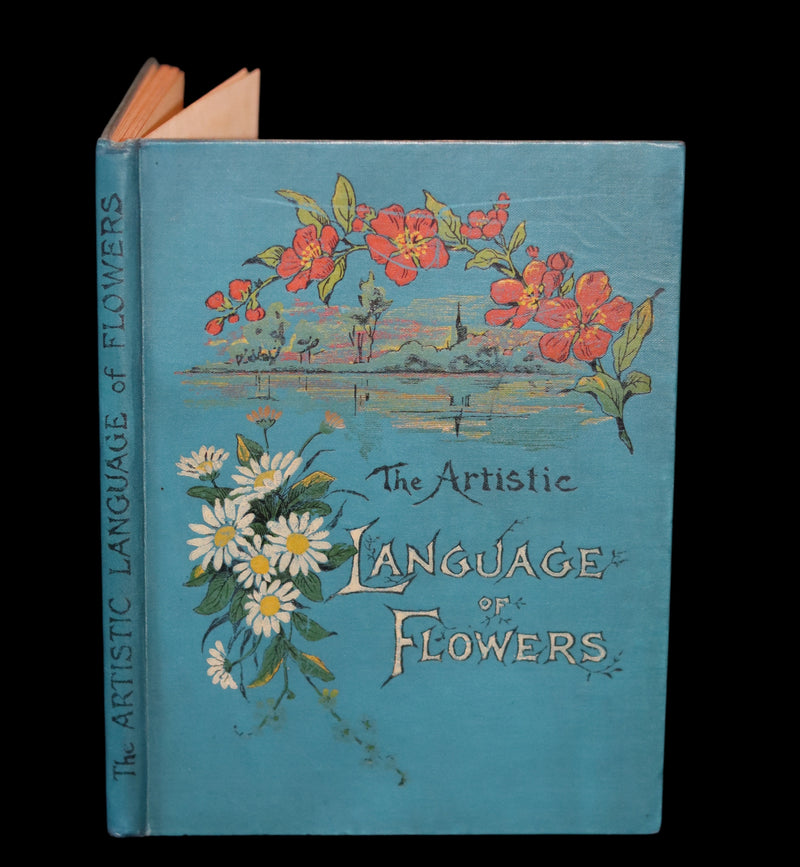 1890 Scarce Floriography Book ~ The Artistic Language of Flowers, Color Illustrated.