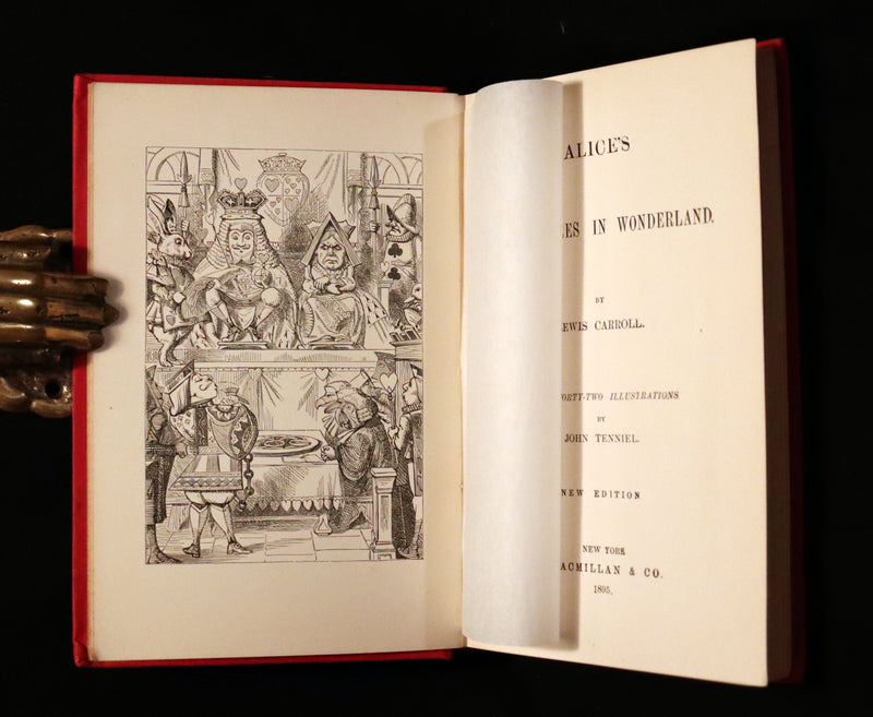 1895 Rare Victorian Book - Alice's Adventures in Wonderland by Lewis Carroll.