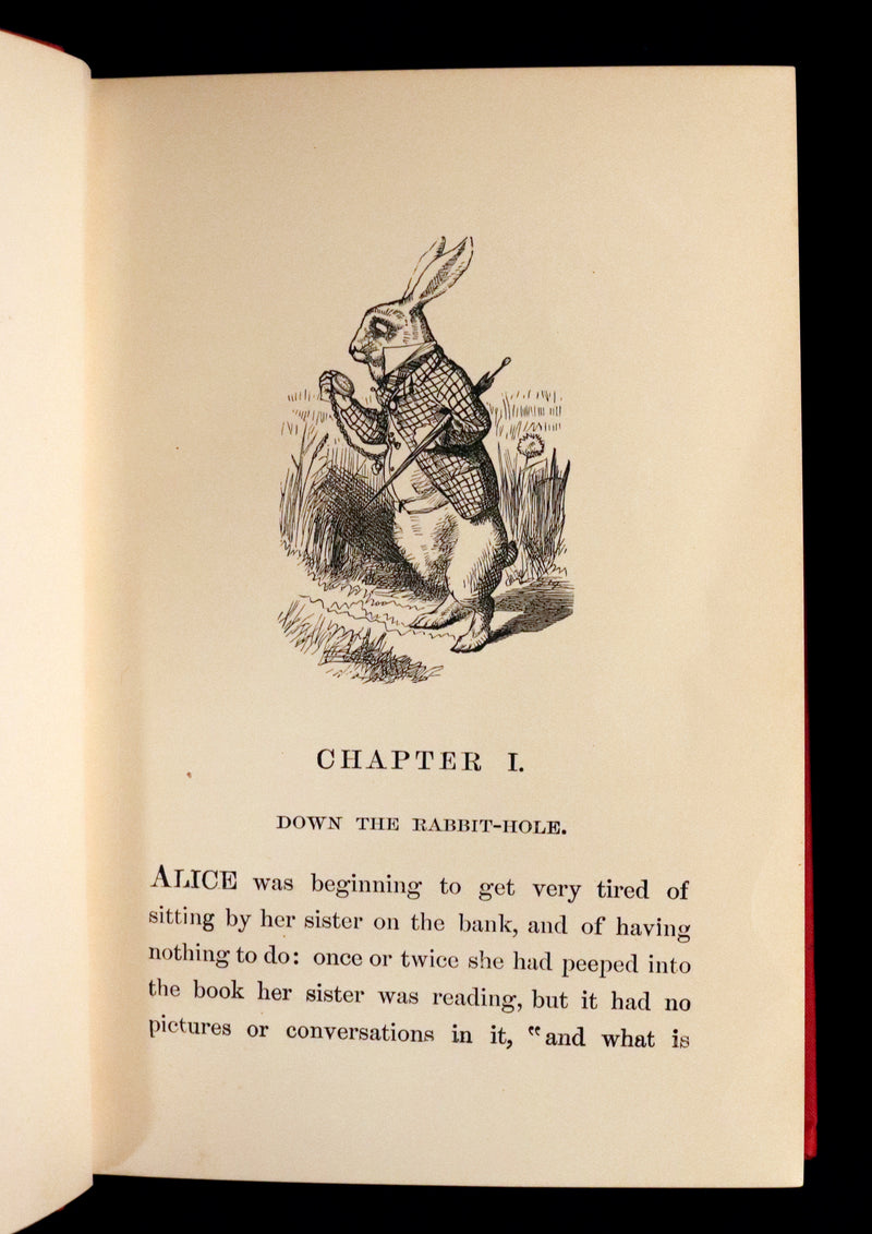 1895 Rare Victorian Book - Alice's Adventures in Wonderland by Lewis Carroll.