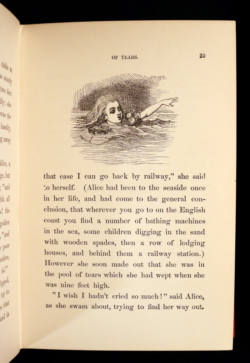 1895 Rare Victorian Book - Alice's Adventures in Wonderland by Lewis Carroll.