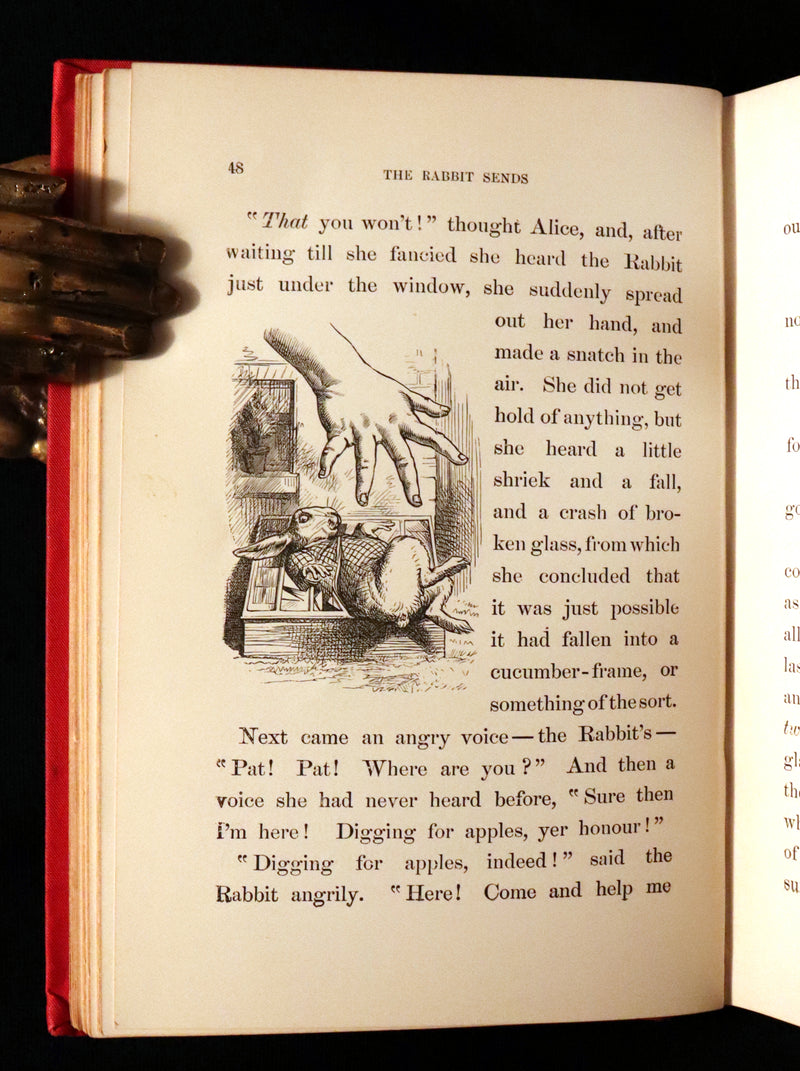 1895 Rare Victorian Book - Alice's Adventures in Wonderland by Lewis Carroll.