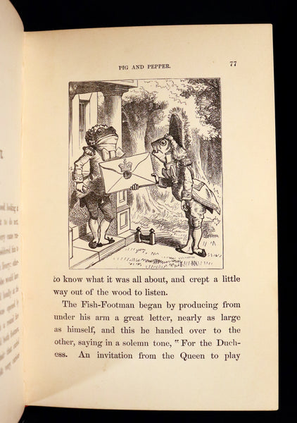 1895 Rare Victorian Book - Alice's Adventures in Wonderland by Lewis Carroll.