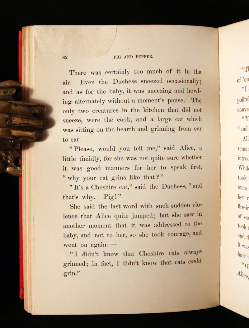 1895 Rare Victorian Book - Alice's Adventures in Wonderland by Lewis Carroll.