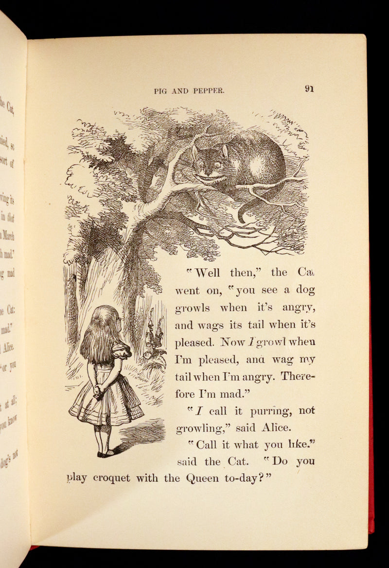 1895 Rare Victorian Book - Alice's Adventures in Wonderland by Lewis Carroll.