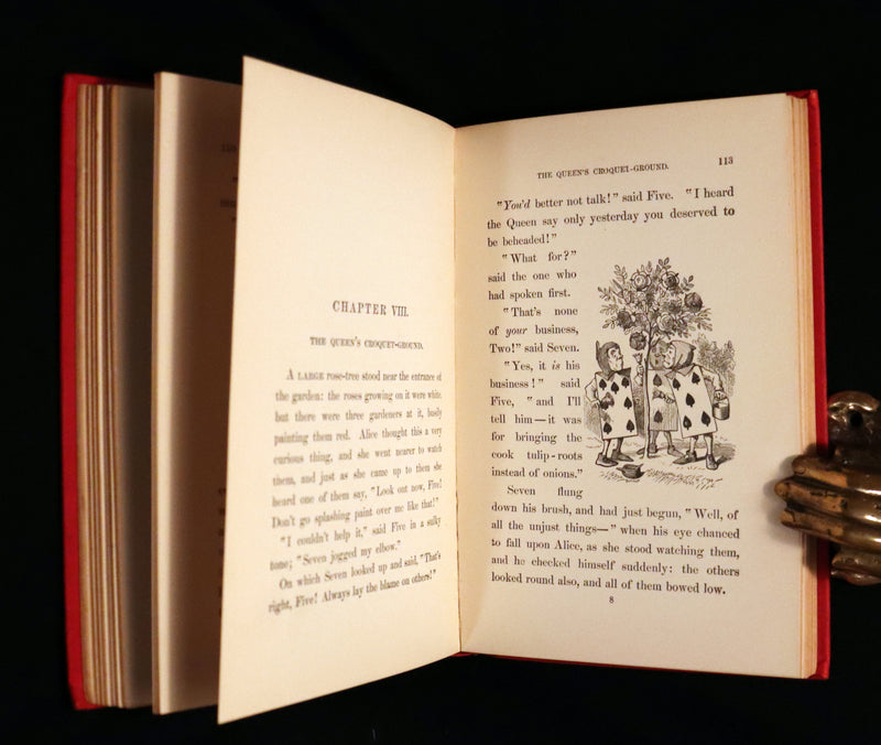 1895 Rare Victorian Book - Alice's Adventures in Wonderland by Lewis Carroll.