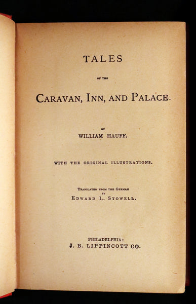 1881 Scarce Victorian Book - HAUFF'S Fairy Tales, Tales of the Caravan, Inn, and Palace. Illustrated.