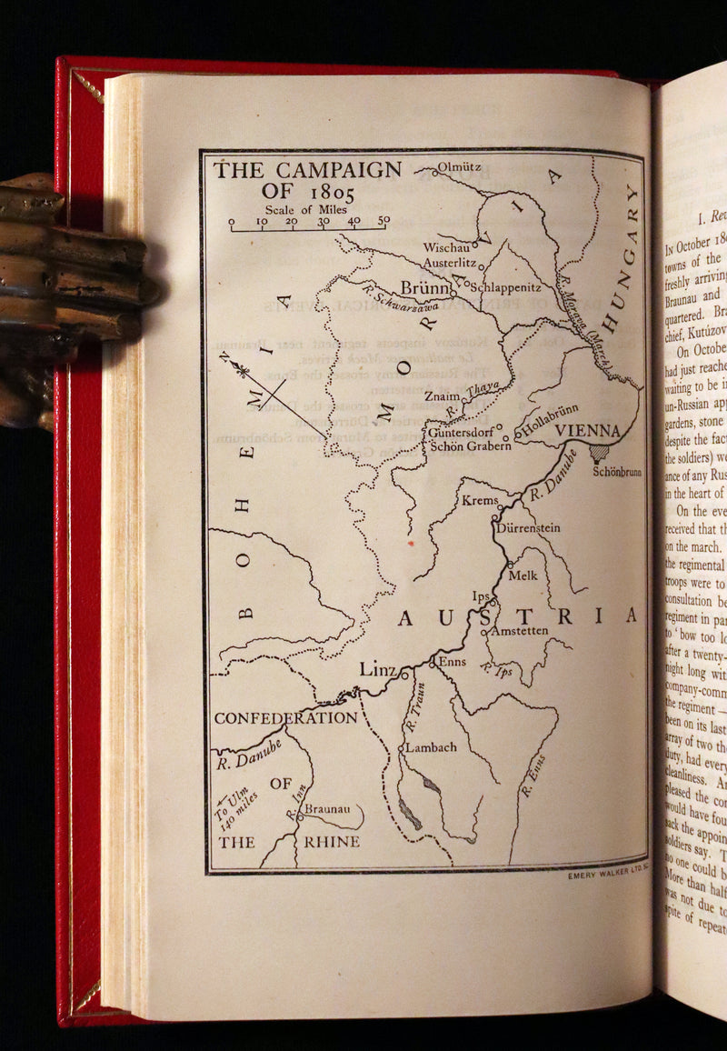 1943 Fine Bayntun-Riviere Binding Book - WAR AND PEACE by Count Leo Tolstoy.