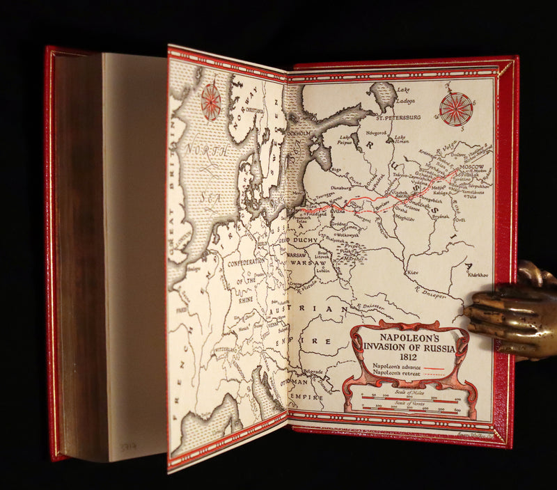 1943 Fine Bayntun-Riviere Binding Book - WAR AND PEACE by Count Leo Tolstoy.