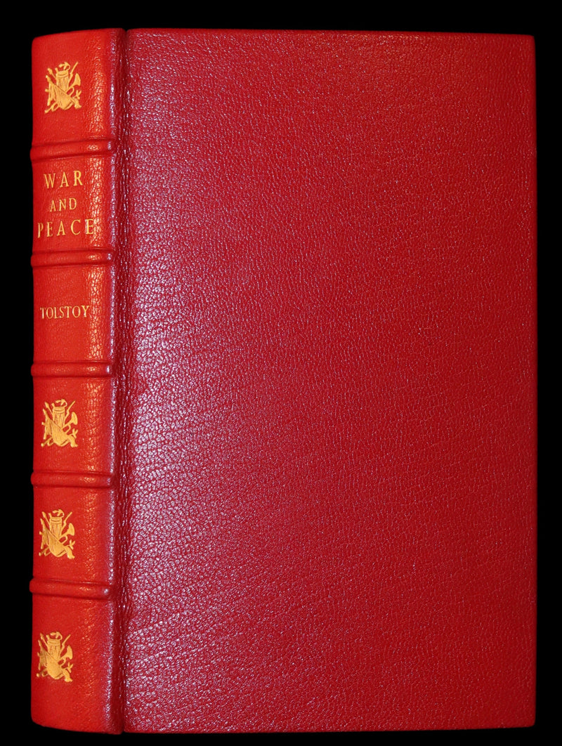1943 Fine Bayntun-Riviere Binding Book - WAR AND PEACE by Count Leo Tolstoy.