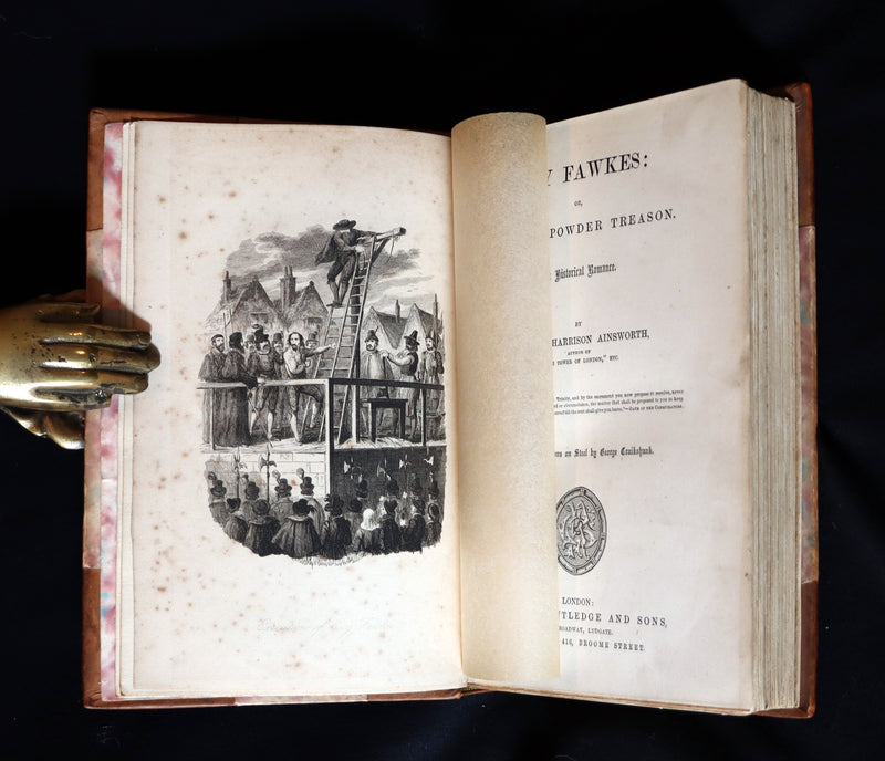 1870 Rare Book - Guy Fawkes, or the Gunpowder Treason illustrated by CRUIKSHANK.