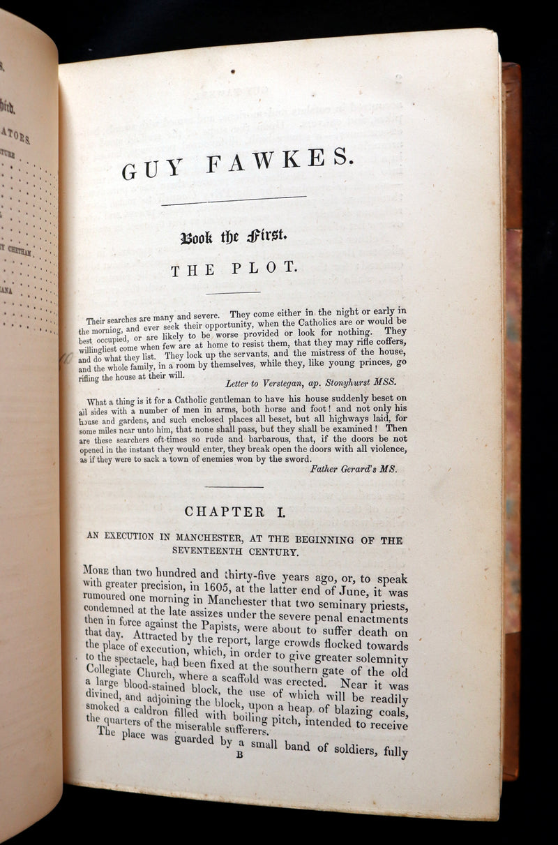 1870 Rare Book - Guy Fawkes, or the Gunpowder Treason illustrated by CRUIKSHANK.