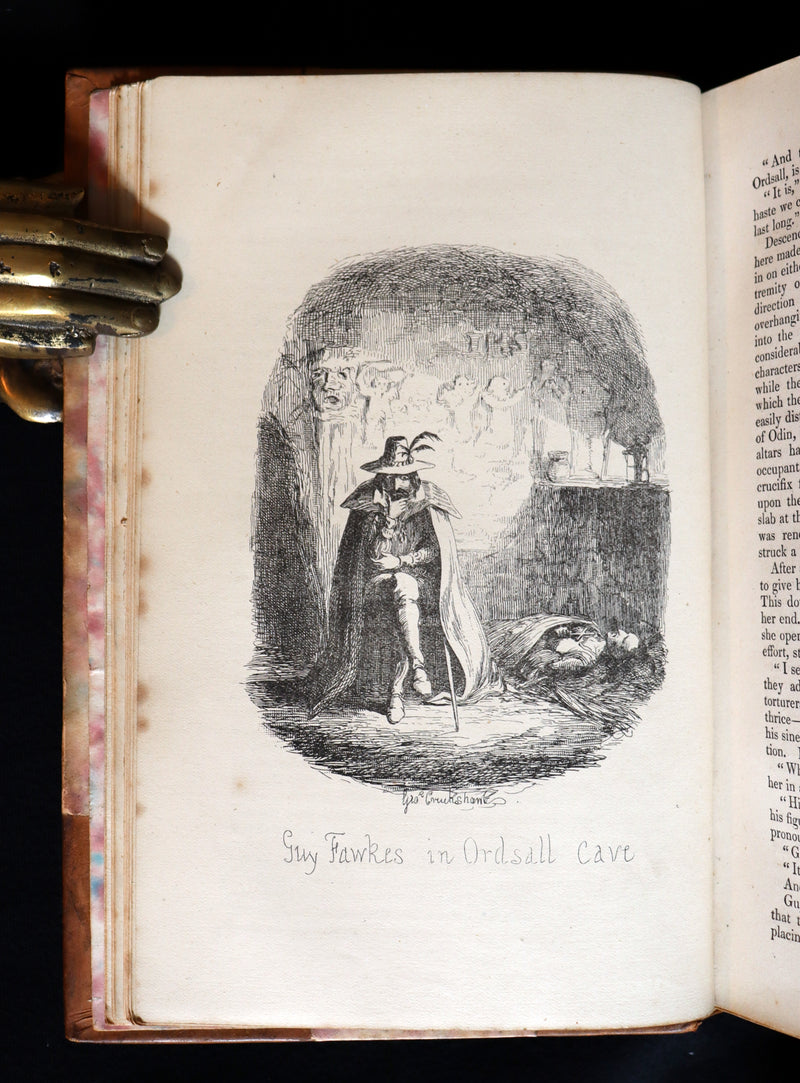 1870 Rare Book - Guy Fawkes, or the Gunpowder Treason illustrated by CRUIKSHANK.