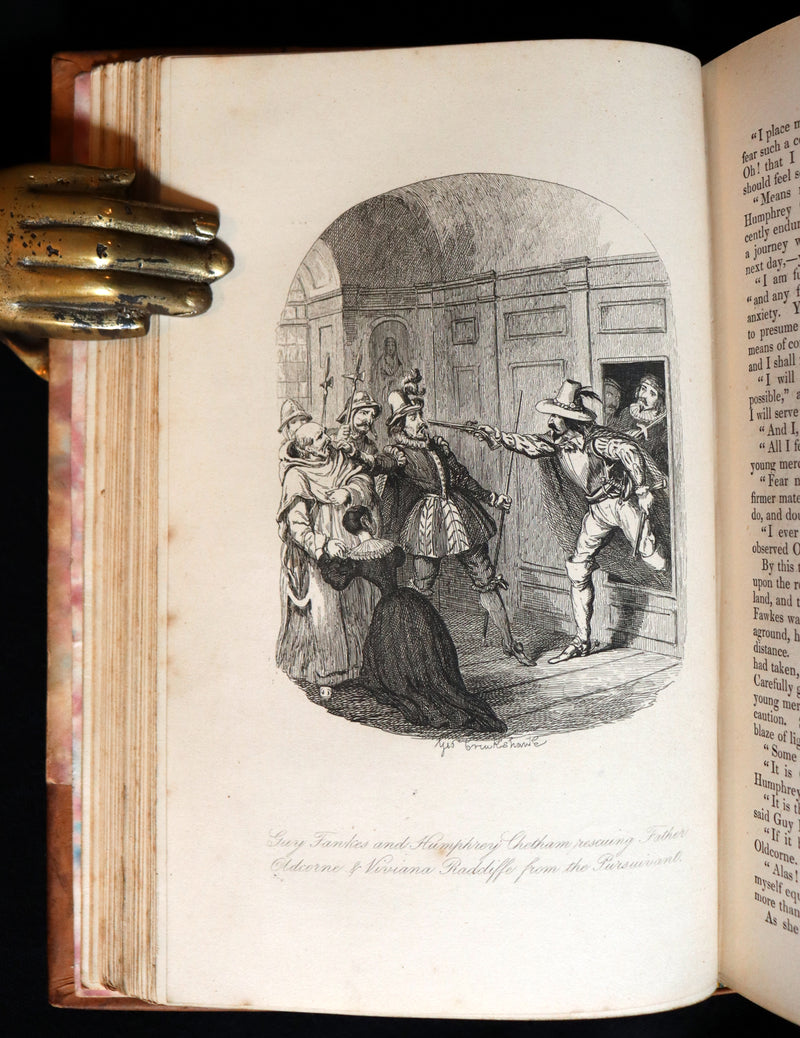 1870 Rare Book - Guy Fawkes, or the Gunpowder Treason illustrated by CRUIKSHANK.