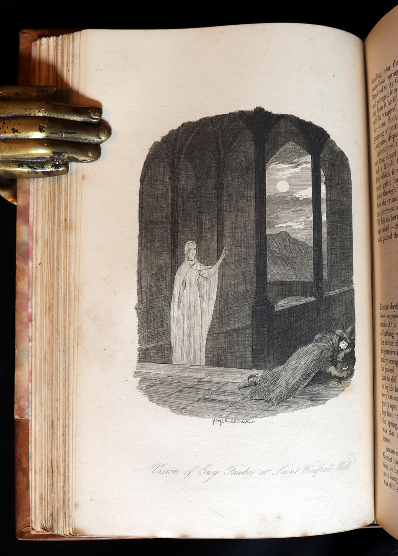 1870 Rare Book - Guy Fawkes, or the Gunpowder Treason illustrated by CRUIKSHANK.