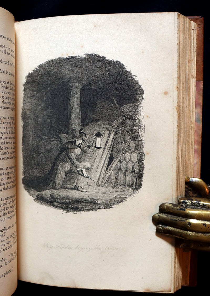 1870 Rare Book - Guy Fawkes, or the Gunpowder Treason illustrated by CRUIKSHANK.