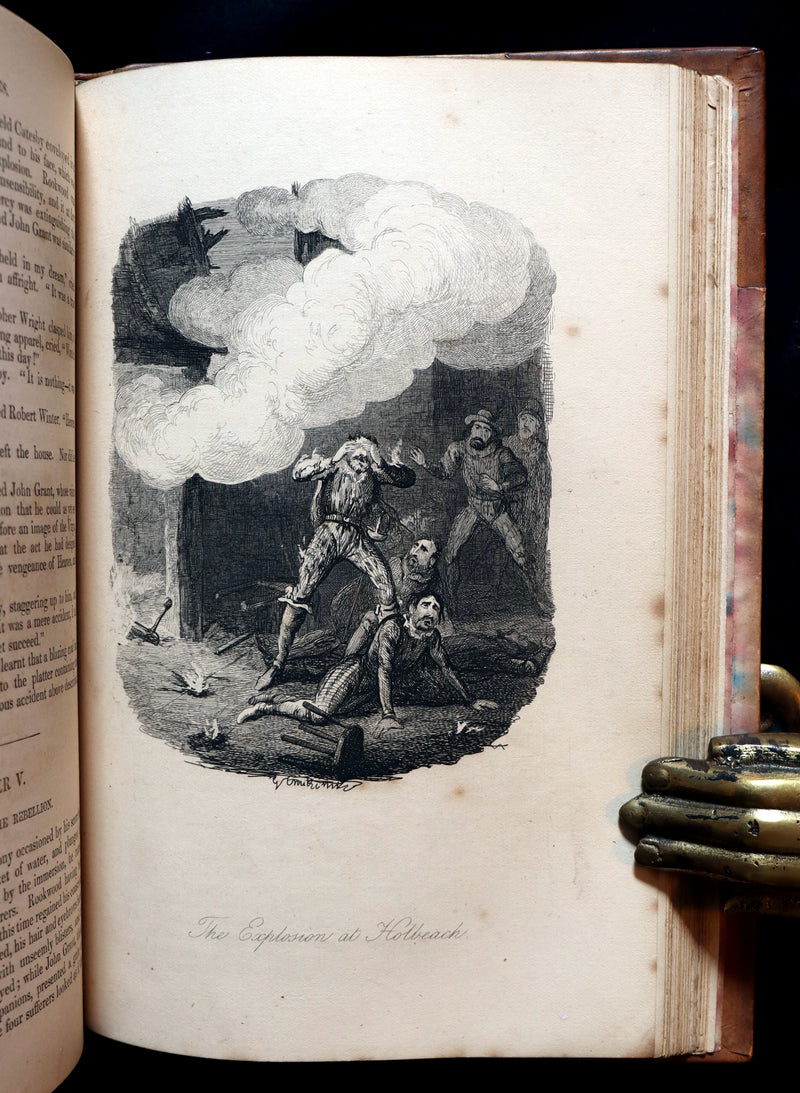 1870 Rare Book - Guy Fawkes, or the Gunpowder Treason illustrated by CRUIKSHANK.