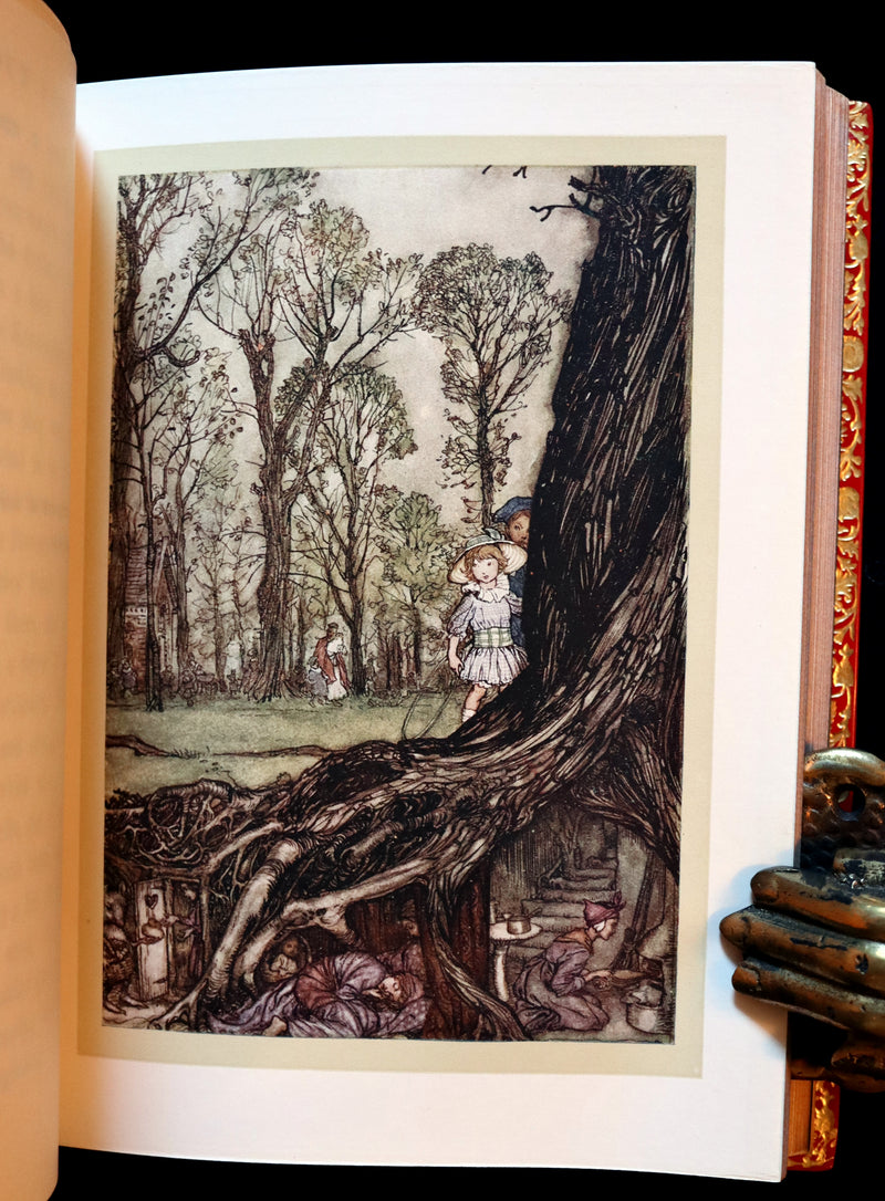 1910 Beautiful BAYNTUN Binding - PETER PAN in Kensington Garden illustrated by Arthur Rackham.