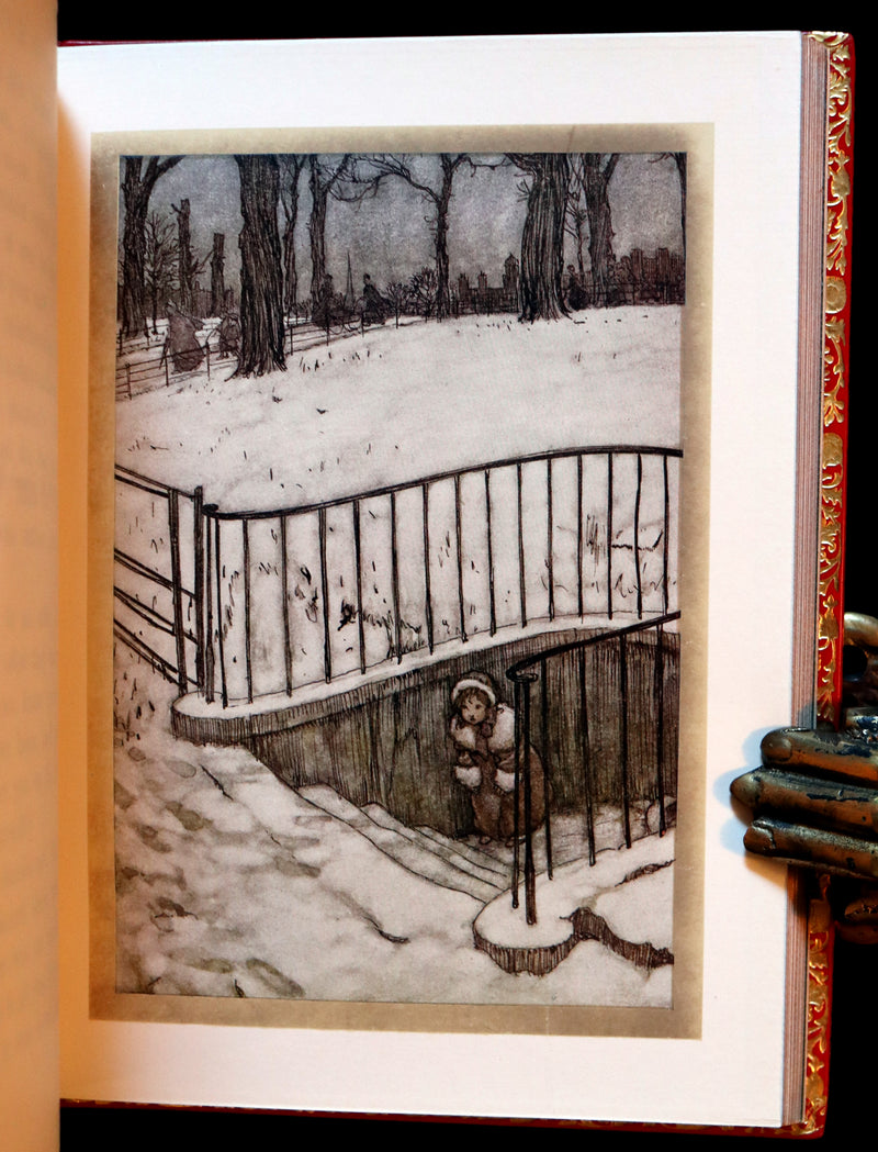 1910 Beautiful BAYNTUN Binding - PETER PAN in Kensington Garden illustrated by Arthur Rackham.