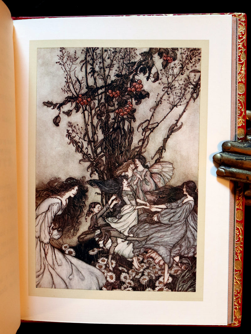 1910 Beautiful BAYNTUN Binding - PETER PAN in Kensington Garden illustrated by Arthur Rackham.
