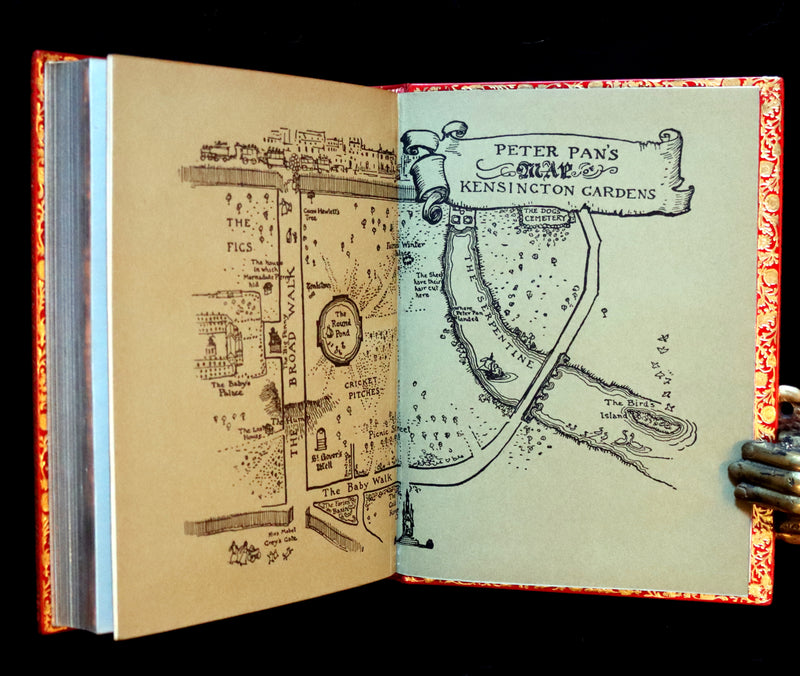 1910 Beautiful BAYNTUN Binding - PETER PAN in Kensington Garden illustrated by Arthur Rackham.