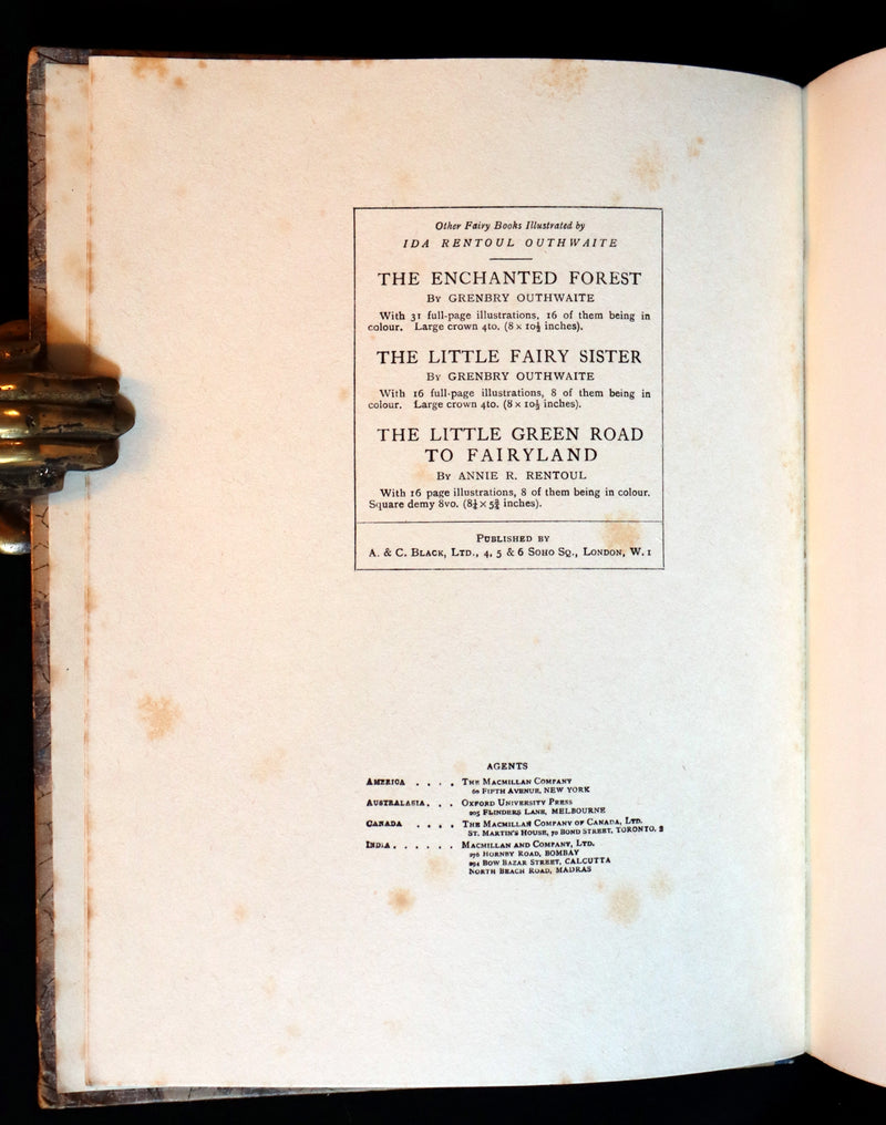 1928 Rare First Edition ~ Blossom A Fairy Story by Ida Rentoul Outhwaite - color illustrated.