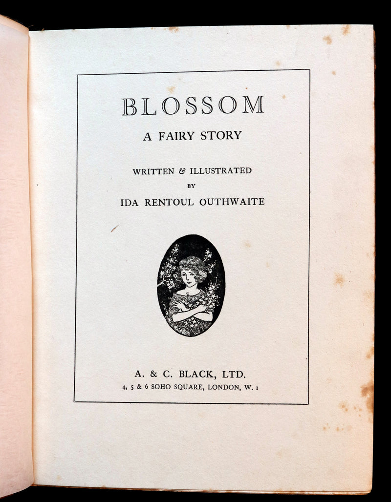 1928 Rare First Edition ~ Blossom A Fairy Story by Ida Rentoul Outhwaite - color illustrated.