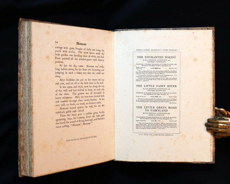 1928 Rare First Edition ~ Blossom A Fairy Story by Ida Rentoul Outhwaite - color illustrated.