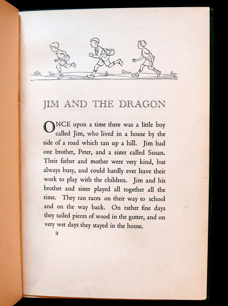1929 Scarce 1st Edition - Jim and the Dragon by Susan Buchan, illustrated by George Morrow.