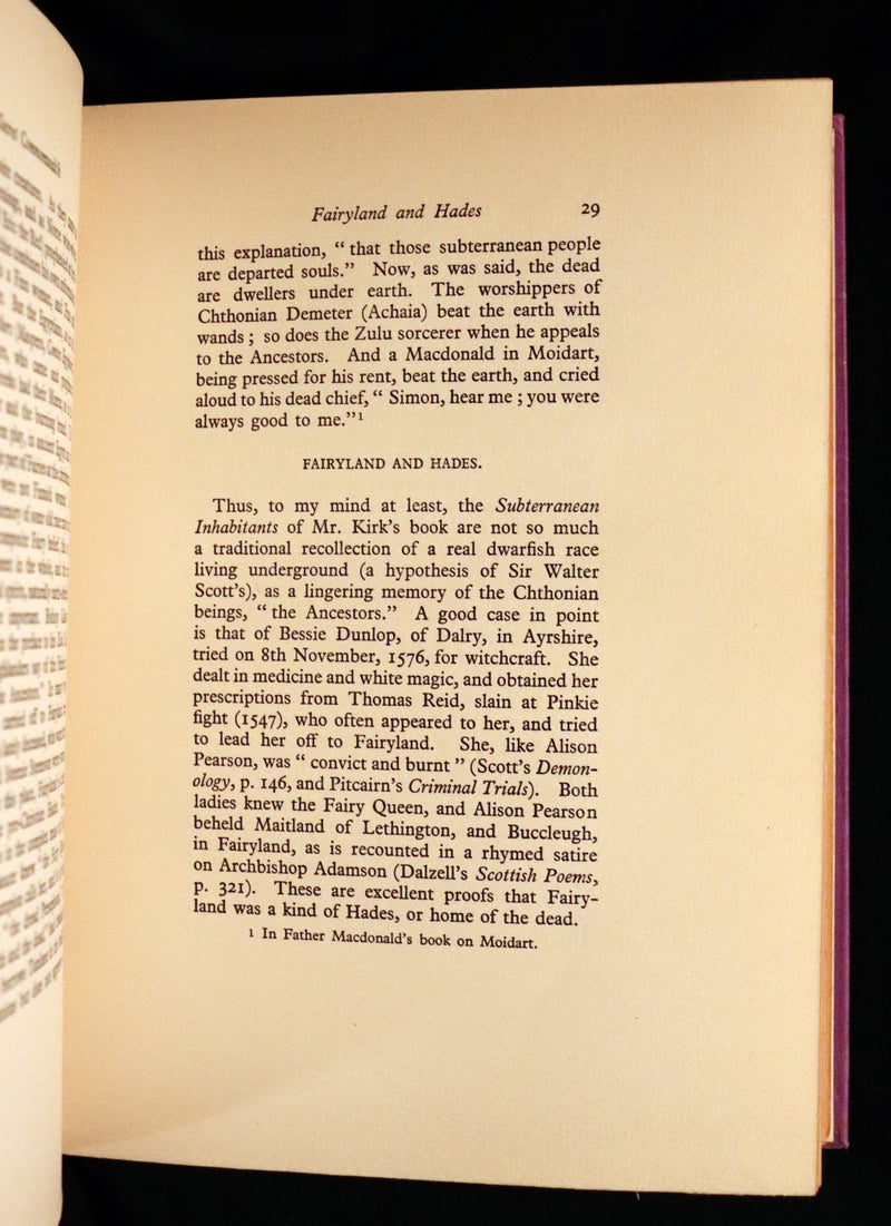 1933 Rare Book - The Secret Commonwealth of Elves, Fauns & Fairies by Robert Kirk.