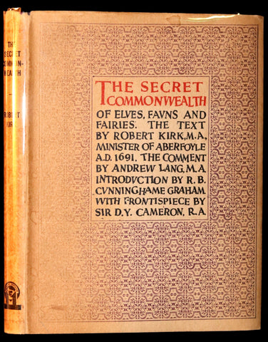 1933 Rare Book - The Secret Commonwealth of Elves, Fauns & Fairies by Robert Kirk.