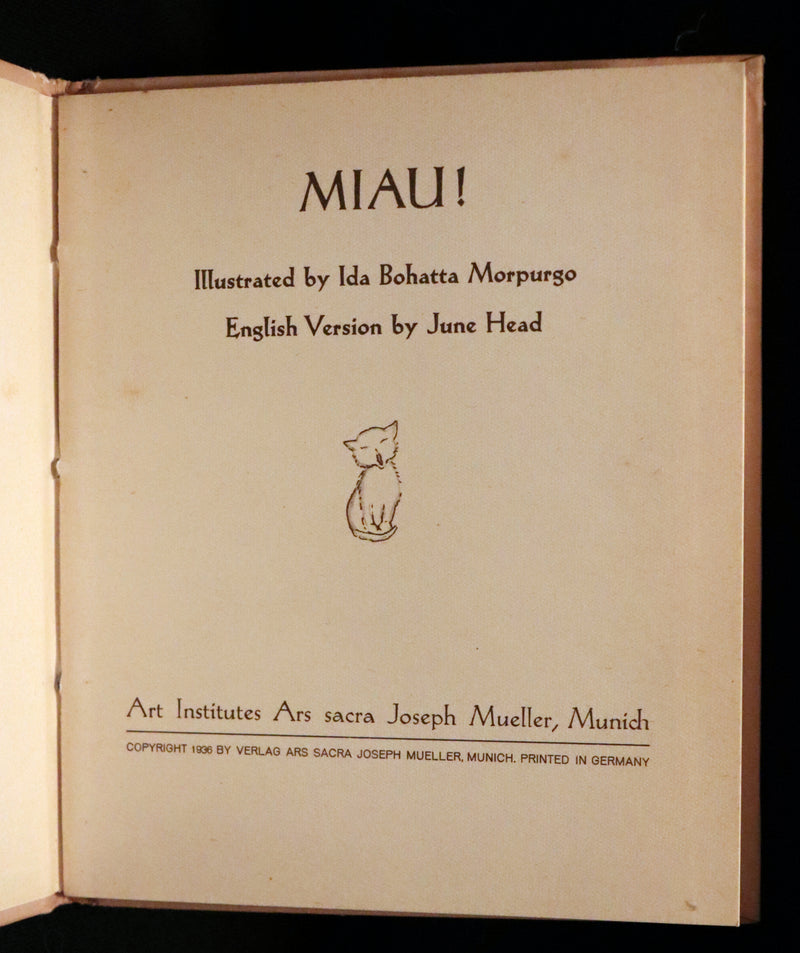 1936 Scarce First English Edition - MIAU! illustrated by Ida Bohatta Morpurgo.